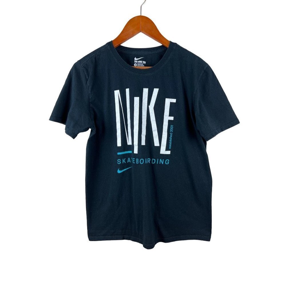 Nike SB Skateboarding Graphic Black Short Sleeve T-Shirt Men's Shirt Size Medium